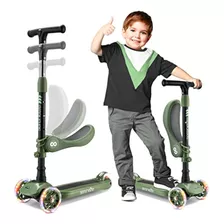Serenelife 3 Wheeled Scooter Para Niños - 2-en-1 Sit/stand C