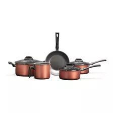 Batería De Cocina Brinox 8 Piezas-cobre Linea Clove 1.2mm