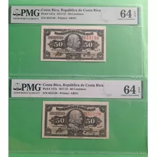 Billetes 50 Céntimos 1921 Costa Rica, Consecutivos.