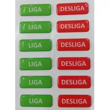 Etiquetas Identificação Misturador Liga E Desliga