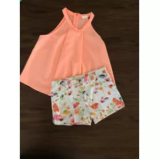 Conjunto Zara Girls Short Y Blusa