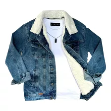 Campera Jacket Jean Forrada Con Corderito Hombre Ebk®