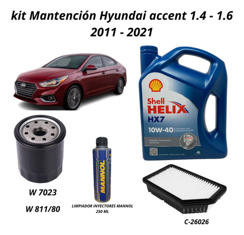 Kit Mantencin Bsico Hyundai Accent 1.4 Y 1.6 Benc. 11 - 21 Foto 2