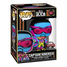 Funko Pop!the Falcon Captain America 987 Black Light Se