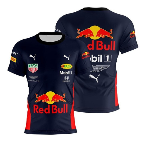 Blusa De Manga Curta Lançamento Red Bull Camiseta Masculina 