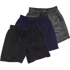 Kit 03 Shorts Plus Size G1 Ao G3 Tactel Com Elastano Praia