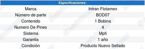 Bobina Ignicion Plymouth Grand Voyager 3.8l V6 96-98 Intran Foto 3