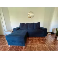 Sillón De 3 Cuerpos Azul Marino Muy Cómodo