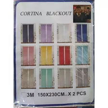 Cortinas Blackout Blackout Textil 3m 150x230cm 2 Paños 