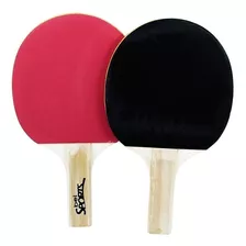 Pacote De 2 Raquetes De Ping Pong Bel Sports 485000 Preta/vermelha