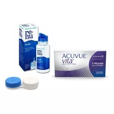 Lentes De Contacto Acuvue Vita Uso Mensual 6 Pzs + Solución