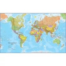 Mapa Mundial De Pared. Póster Del Mapa Del Mundo Lamin...