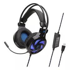 Headset Gamer Profissional Pc P2 Usb Microfone Super Bass Cor Preto