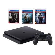 Playstation 4 Console Ps4 1tb + 3 Jogos Originais