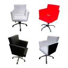 Sillon De Corte Peluqueria Barberia Base Cromada Kit X 3