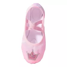 Zapatos De Baile De Ballet De Corona Bordados Por Satén Niña