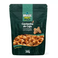 Castanha De Caju Caramelizada Com Gergelim Brasil Frutt 200g