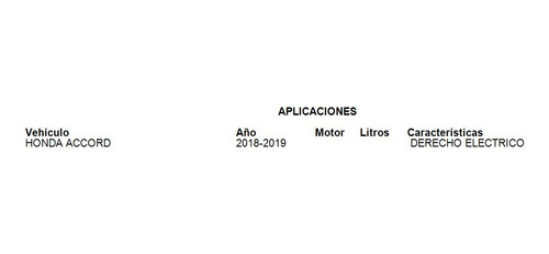 Espejo Derecho Electrico Honda Accord 2018 2019 2020 2021 3p Foto 2