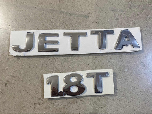 Emblema Letras Jetta 1.8 Turbo Mk4 A4 Cromadas Foto 3