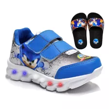 Tenis Masculino Led Sonic Infantil Lançamento Chinelo Slide