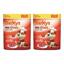 2 Barkys Mini Steaks Chuletitas Premio Botana Perro 800g C/u