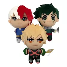 Pack De 3 Peluches My Héro Academia Izuku Katzuki Shouto 