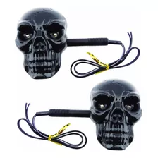 Set X2 Intermitente Led De Calavera Marca Probiker