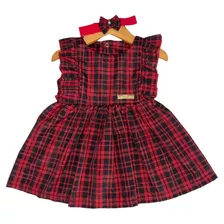 Vestido Para O Bebê Xadrez 