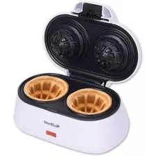 Recipiente Doble Para Hacer Waffles De Starblue, Color Bla