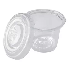 Vaso Soufflé 1oz Con Tapa En Pet 100 Juegos