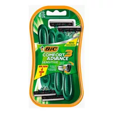 Aparelho Barbear Bic Comfort 3 Advance Sensitive 4 Unidades 