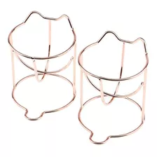 Soporte De Hojaldre De Maquillaje Oro Rosa