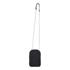 Porta Celular Mujer Nylon Negro Corona