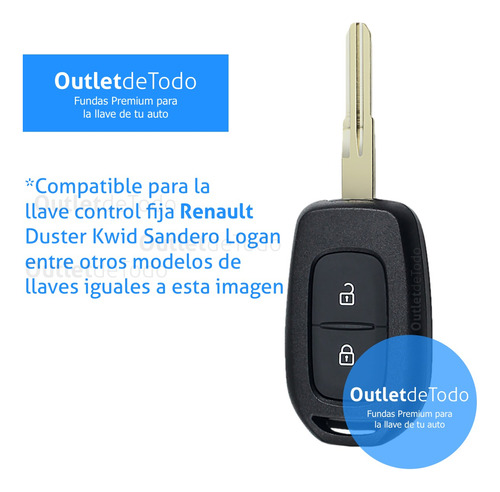 2 Fundas Para Llave Renault Sandero Kwid Duster Oroch Trafic Foto 4