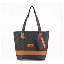 Bolsa Feminina Couro Sintetico+ Bolsinha Promoção Lançamento