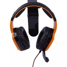 Fone Headset Gamer Virtual Surround 7.1 Eagle Hs401 Laranja Cor Preto/laranja