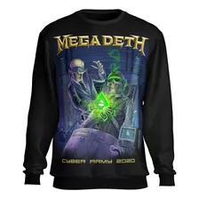 Blusa Moletom Megadeth Rock Skull Caveira Agasalho Flanelado