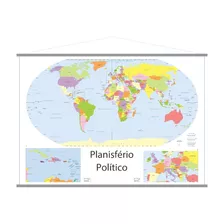 Banner Mapa Mundi Planisfério Político Oficial Atualizado