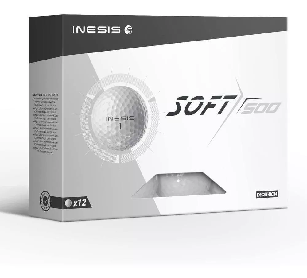 Bolas De Golfe Soft 500 Inesis (kit Com 12 Bolas)