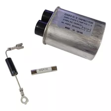 Kit Reparo Microondas Capacitor 0,75uf + Diodo + Fusivel 20a