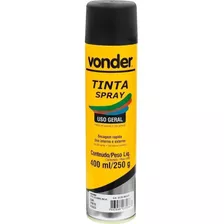 Tinta Spray Preto Fosco 400 Ml - Vonder