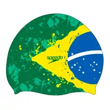 Touca Para Natação Adulto Silicone Speedo Bandeira Do Brasil