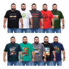 Kit 8 Camisetas Masculina Tamanhos Especiais Xg Xgg Xxg 30.1