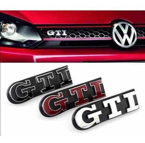 Emblemas Gti Negro Parrilla Y Cajuela Golf Polo Volkswagen Foto 3