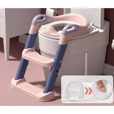 Troninho Redutor Assento Vaso Sanitário Infantil Com Escada Cor Rosa E Roxo