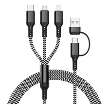 Cable Carga Capida Multiple, Lightning, Tipo C, Micro Usb