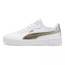 Zapatilla Puma Carina 2.0 Metallic Shine Blanco Mujer