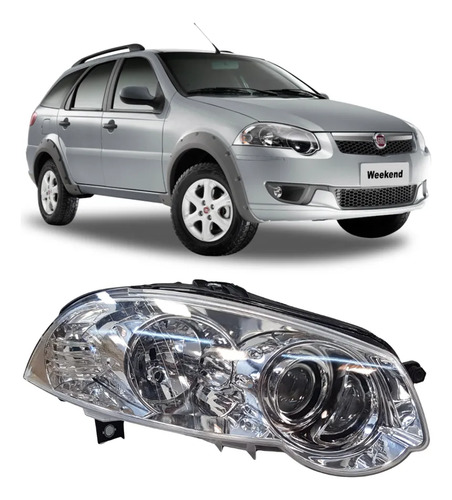 Farol Direito Fiat Palio Weekend 2009/2020 Mp5368 - Fiat - Código 180368344968