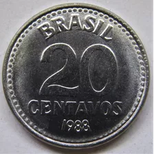 Moeda De 20 Centavos De Cruzado De 1988