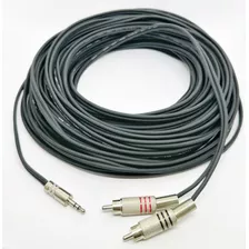 Cabo P2 X 2 Rca Com 15 Metros Niquelado Premium (tsp)